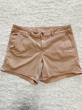 American Eagle Shorts Super Stretch 14 Midi Twill Light Pink
